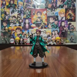 Front view of the Tanjiro Kamado Demon Slayer figure, holding his Nichirin sword.