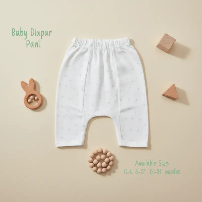 A 6-pack of Puffy Cheeks brand baby diaper pants in blue, yellow, pink, and white, featuring elastic waistbands and cute prints of bears, elephants, and lions, displayed on a clean white background.