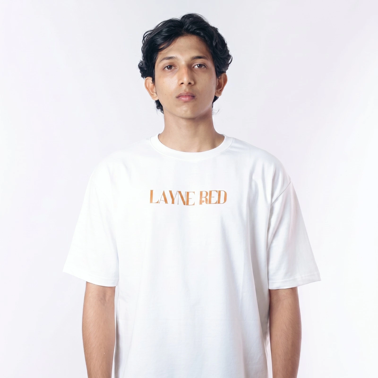 "ART IS LIFE" Premium White Five-Sleeve T-Shirt – Loop Knit Drop-Shoulder Streetwear Tee by Laynered - Image 3